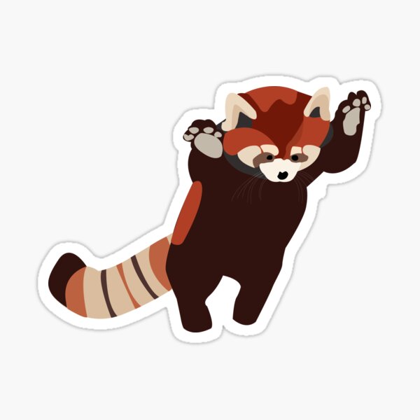 Jumping Red Panda Sticker