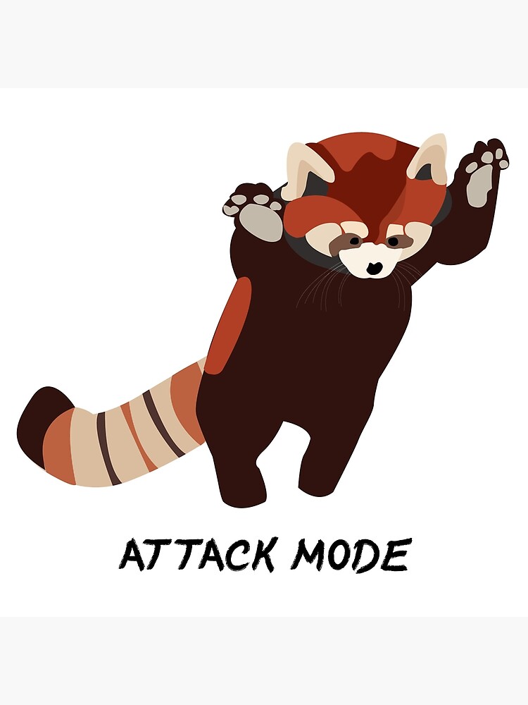Attack Mode-Red Panda Style" Art Board Print Sale | Redbubble