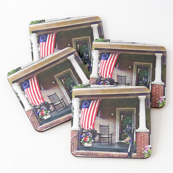 Item preview, House with Betsy Ross Flag designed and sold by Susan Savad.