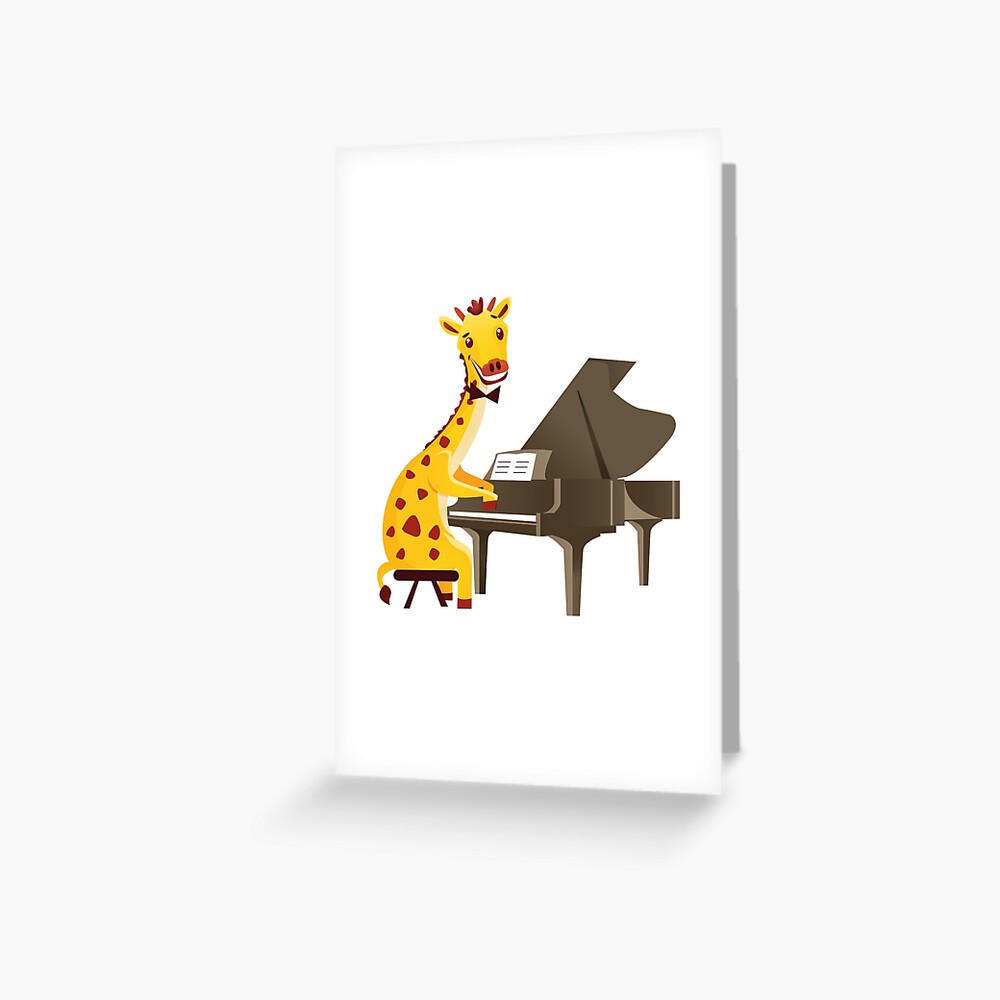 Lustige Giraffe Die Musik Mit Flugel Spielt Kunstdruck Von Berlinrob Redbubble