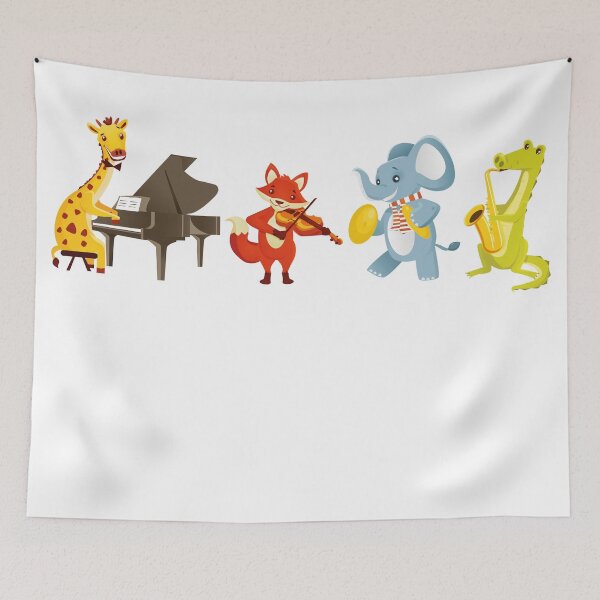 Item preview, Animal band playing music designed and sold by Cute Art Design.
