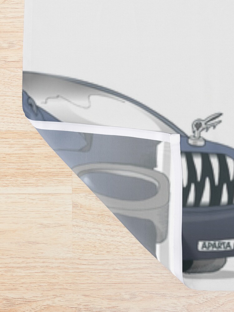 Alternate view of Big oil-spending car Shower Curtain