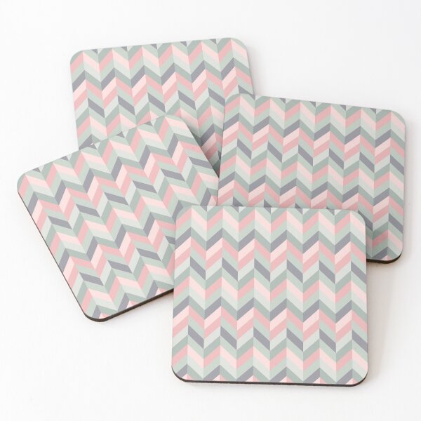 Item preview, Succulents Pastel chevron pattern designed and sold by trajeado14.
