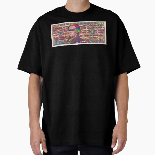 Funny Money Ten Dollars Alexander Hamilton (Caution) Oversized T-Shirt