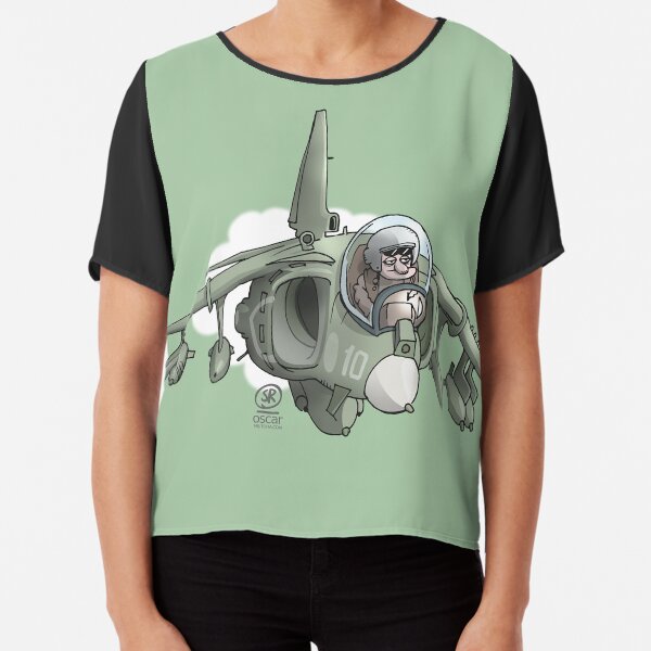 Harrier Flugzeug Chiffon Top