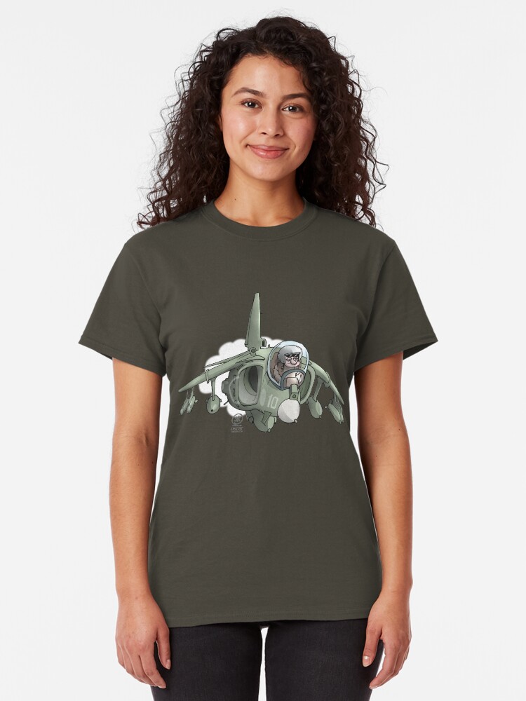 Alternate view of Harrier plane Classic T-Shirt