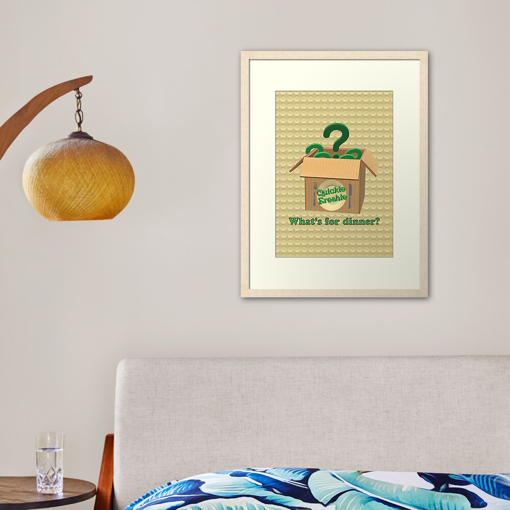 What’s for dinner? Cooking in the 21st Century. Framed Art Print