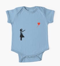 Body de manga corta para bebé Banksy - Niña con globo rojo
