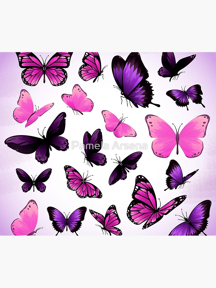 Butterflies Pastel Girly Animal Print by xpressio