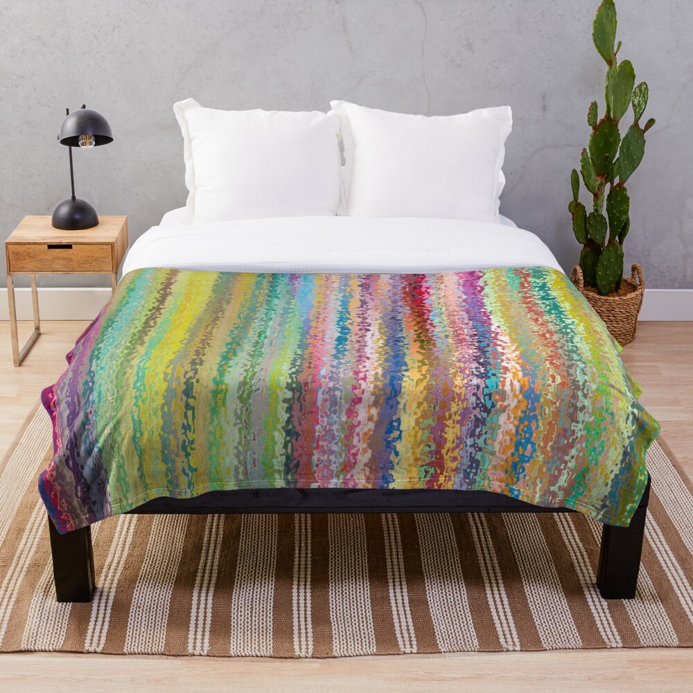 Stained Glass Bohemian Mosaic Throw Blanket