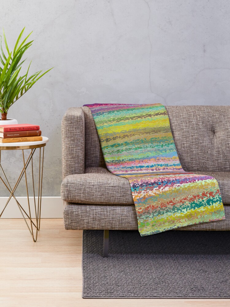 Alternate view of Stained Glass Bohemian Mosaic Throw Blanket