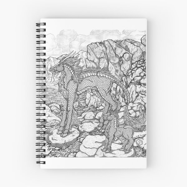 Item preview, Kirin and Foal BW designed and sold by Amanda Stanley.