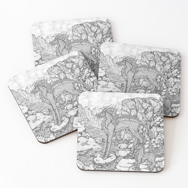 Item preview, Kirin and Foal BW designed and sold by Amanda Stanley.