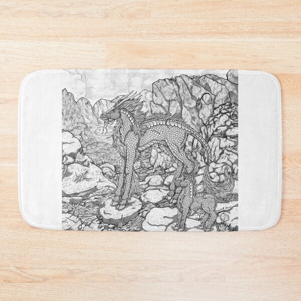 Item preview, Kirin and Foal BW designed and sold by Amanda Stanley.