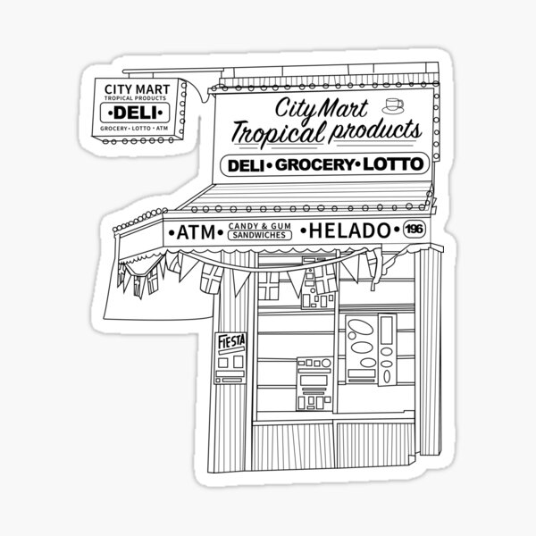 Aperçu de l'œuvre Dans The Heights Bodega créée et vendue par broadwaycantdie.