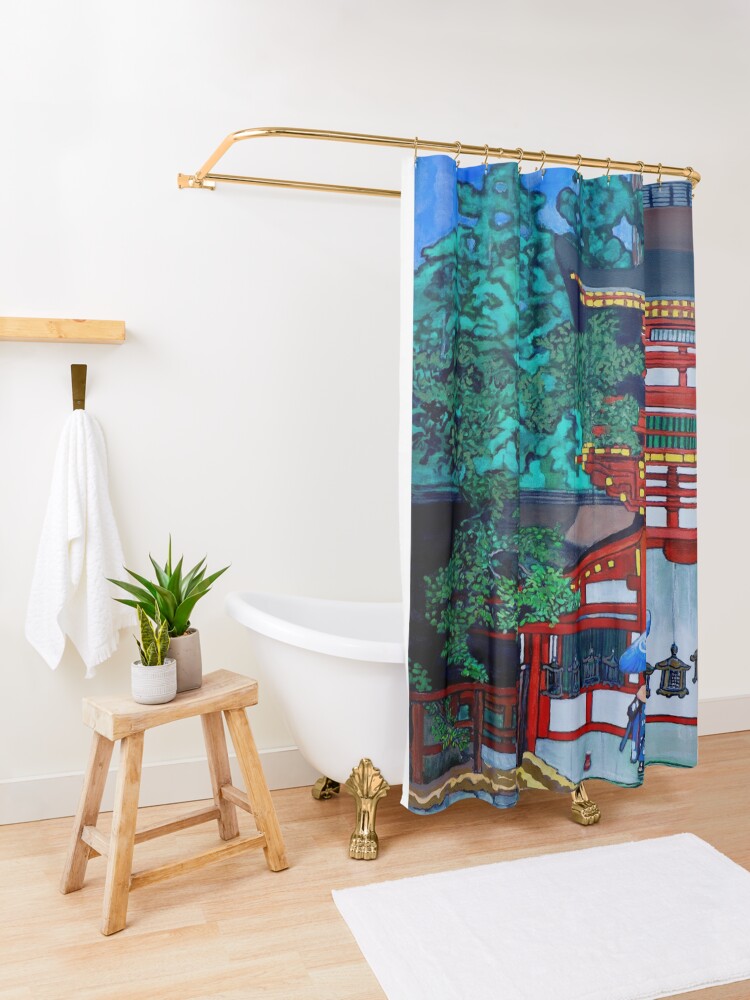 Alternate view of Kasuga Shrine, Nara Shower Curtain