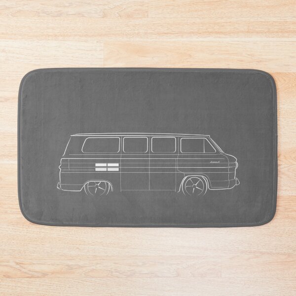 Item preview, Chevy Corvair 95 Greenbrier Van - profile stencil, white designed and sold by mal-photography.