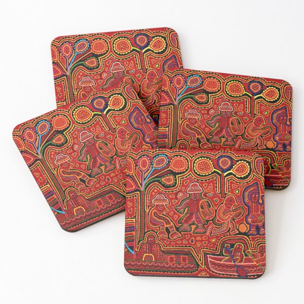 Item preview, Cuna Indian Men in Boats Mola designed and sold by Esprit-Mystique.