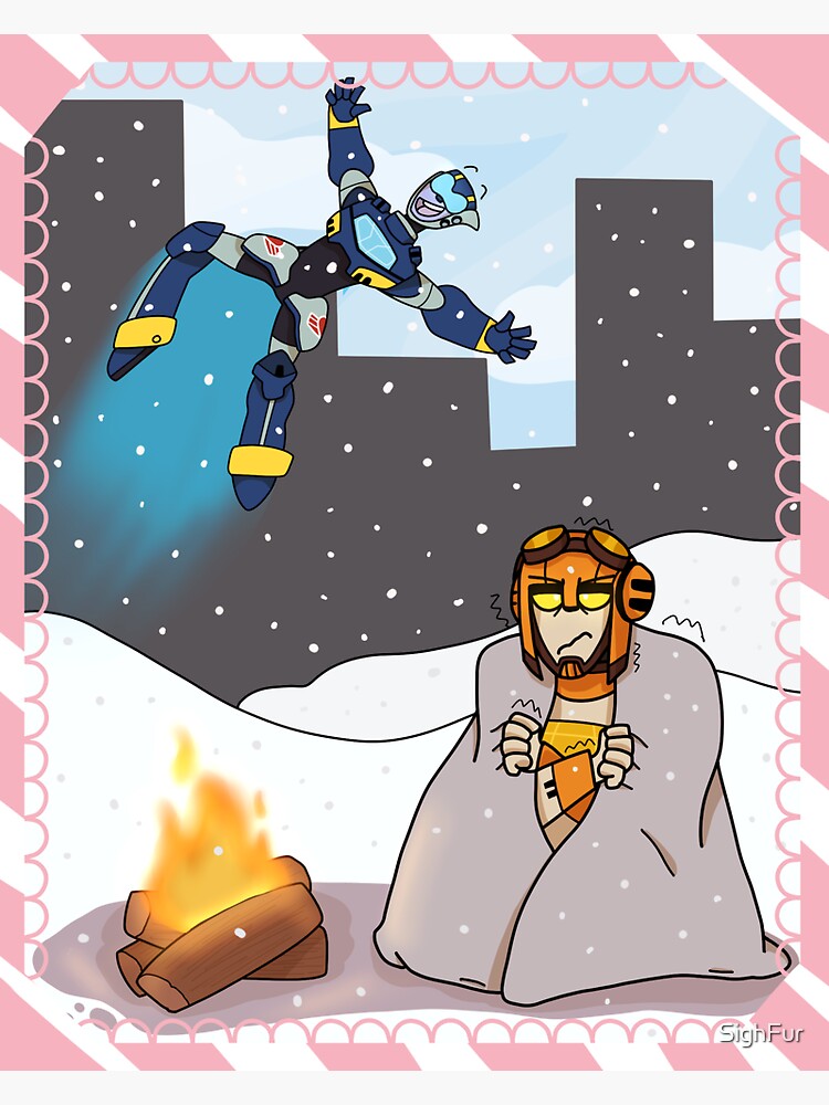 "(TFA) Jetfire & Jetstorm Holiday Card" Sticker by SighFur Redbubble