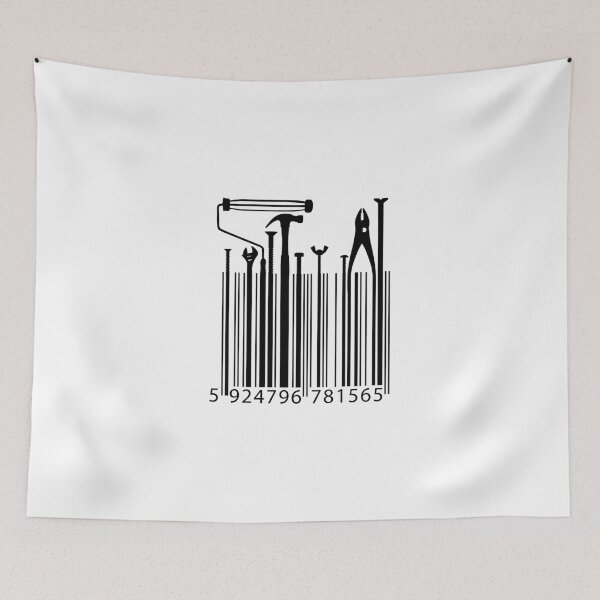 Item preview, Funny Worker Tradesman Barcode Tool designed and sold by phoxydesign.