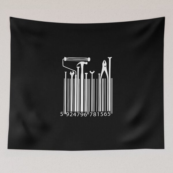 Item preview, Funny Worker Tradesman Barcode Tools designed and sold by phoxydesign.