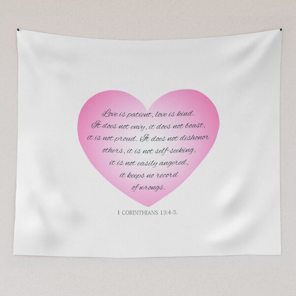Item preview, Inspirational Love Bible Verse Valentine's Day Calligraphy designed and sold by Hommie9977.