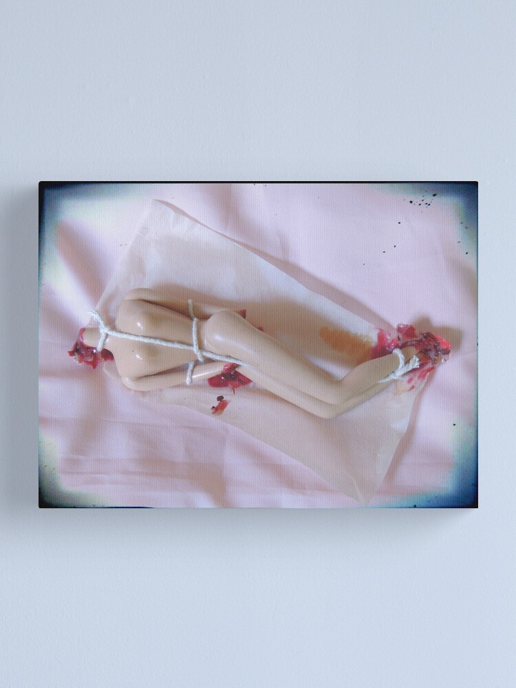 Thumbnail 1 of 3, Canvas Print, Decapitated Doll ~ Lady Scream designed and sold by Lady-Scream.