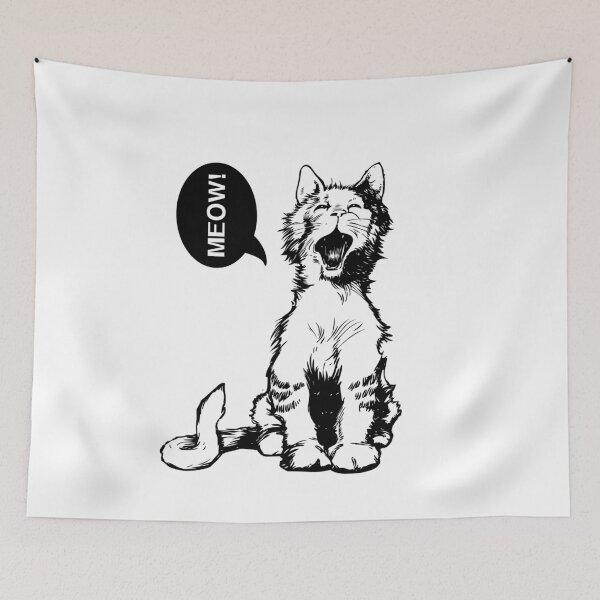 Item preview, Cat, Kitten, Meow, Paw, Black Cat, Pet, Big Cat, Drawing designed and sold by Fiesta1000.
