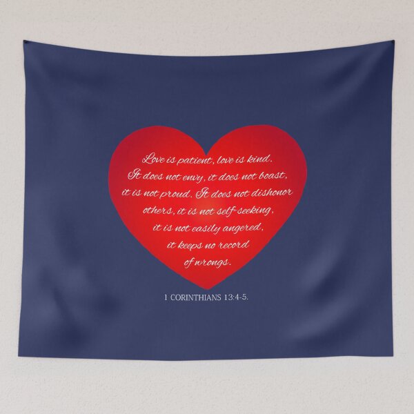 Item preview, Inspirational Love Bible Verse Valentine's Day Calligraphy designed and sold by Hommie9977.