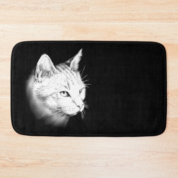 Item preview, British shorthair cat portrait (for dark products) designed and sold by MMMSdesigns.