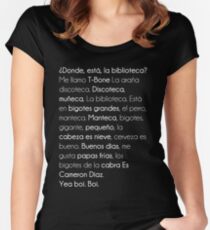 ¿ Donde Está La Biblioteca ? Women's Fitted Scoop T-Shirt