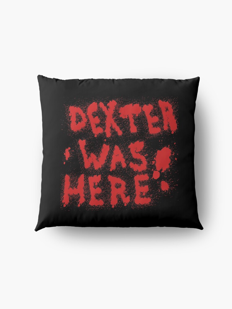 Alternate view of Dexter Was Here Blood Splatter Floor Pillow
