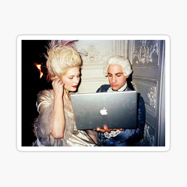 Marie Antoinette on Macbook Stickers Sticker