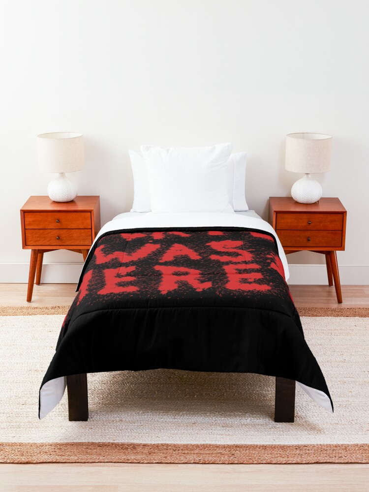 Alternate view of Dexter Was Here Blood Splatter Comforter