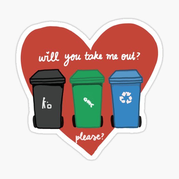 Trash Talk Funny Garbage Bin Pun Sticker