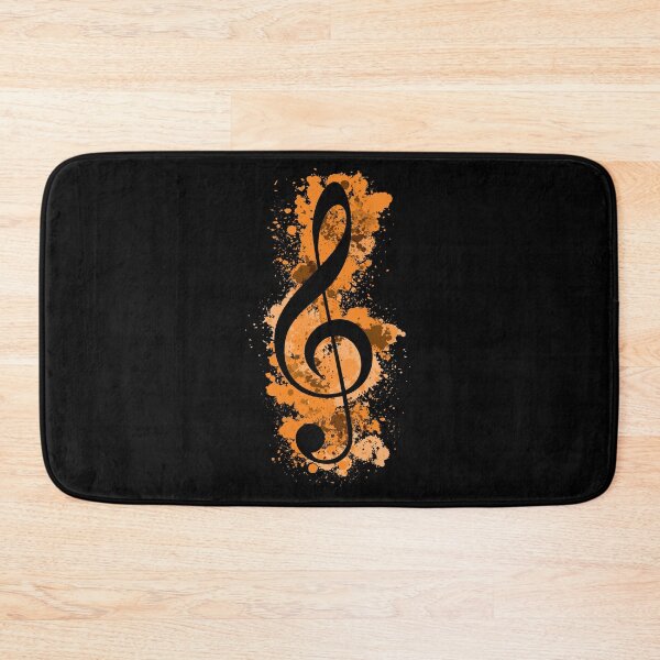 Item preview, Treble Clef Paint Splatters Music Theory - Orange designed and sold by phoxydesign.