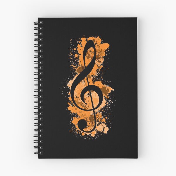 Item preview, Treble Clef Paint Splatters Music Theory - Orange designed and sold by phoxydesign.