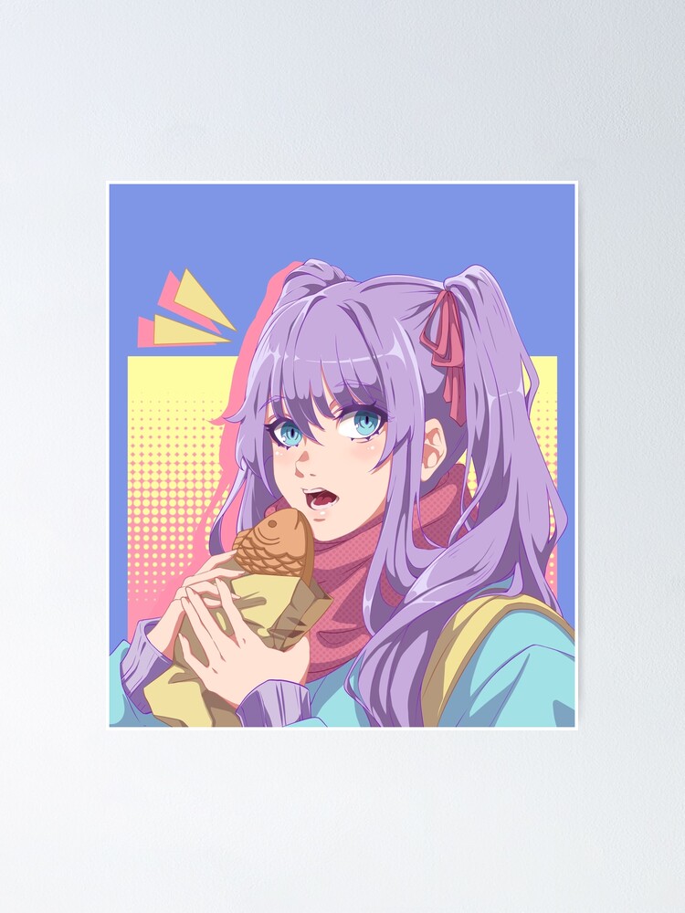 Kawaii girls eat taiyaki (pastel colors) Kawaii girls eat taiyaki (pastel colors)