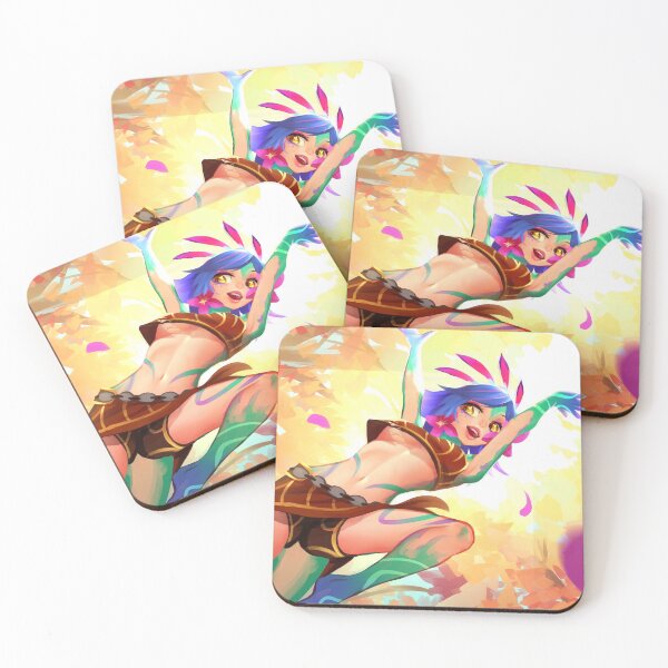Neeko league of legends pinup Coasters (Set of 4)