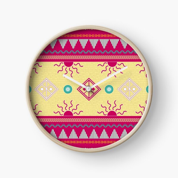 Rising Sun Pattern Clock