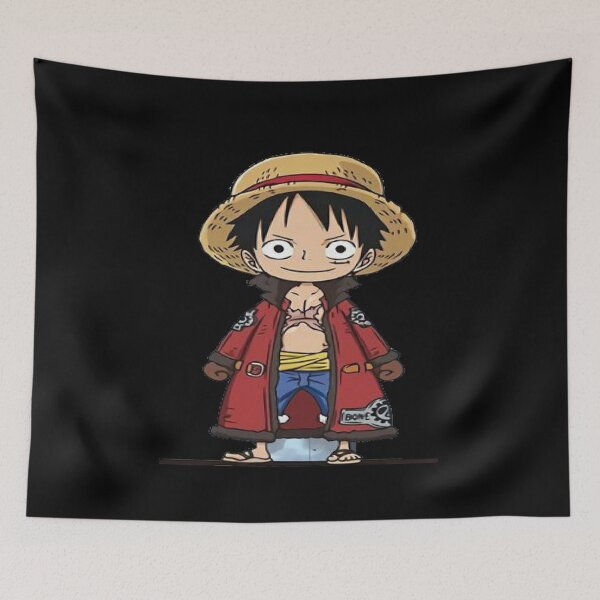 Aperçu de l'œuvre Mugiwara no chibi en manteau rouge créée et vendue par NewDesignFR.