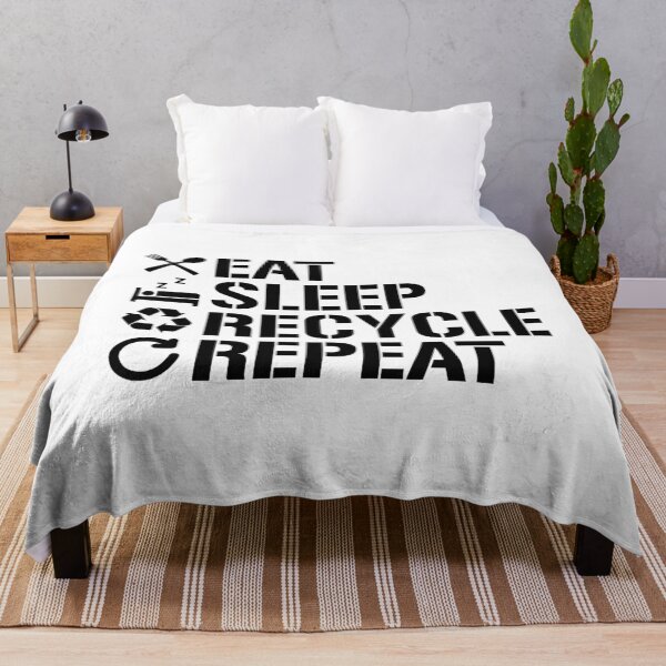 Item preview, Eat Sleep Recycle Repeat Ecofriendly Environment designed and sold by phoxydesign.