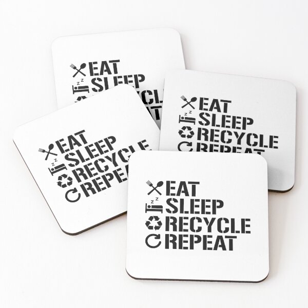 Item preview, Eat Sleep Recycle Repeat Ecofriendly Environment designed and sold by phoxydesign.
