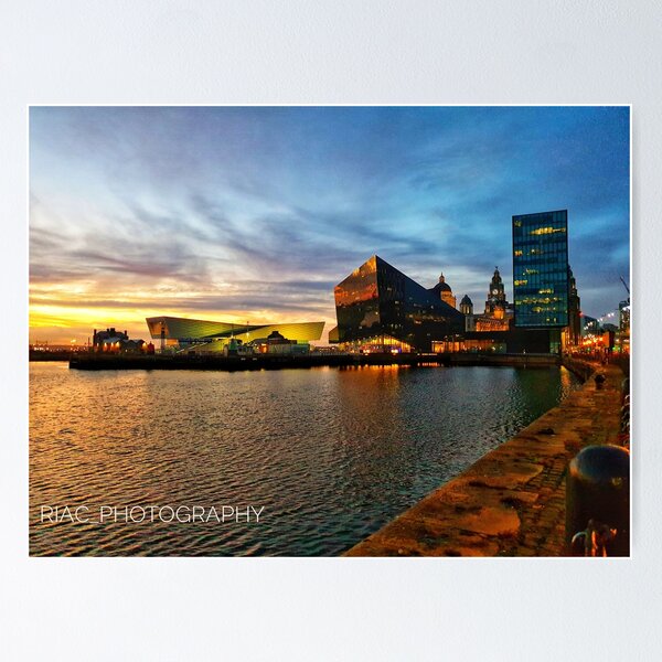 Item preview, Sunset at The Royal Albert Dock  designed and sold by Riacphotography.