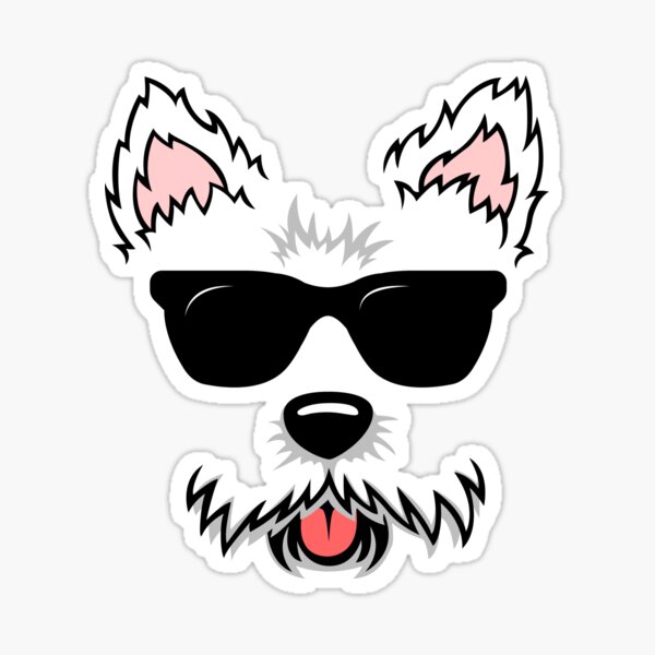 Dog With Sunglasses Stickers for Sale