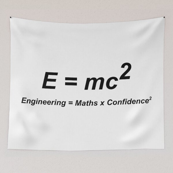 Item preview, E=mc² engineering maths confidence equation  designed and sold by mwcannon.