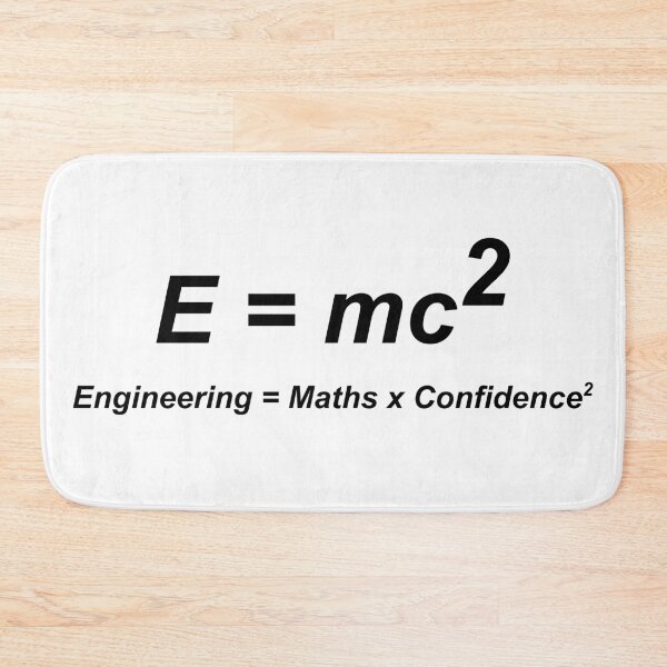 Item preview, E=mc² engineering maths confidence equation  designed and sold by mwcannon.