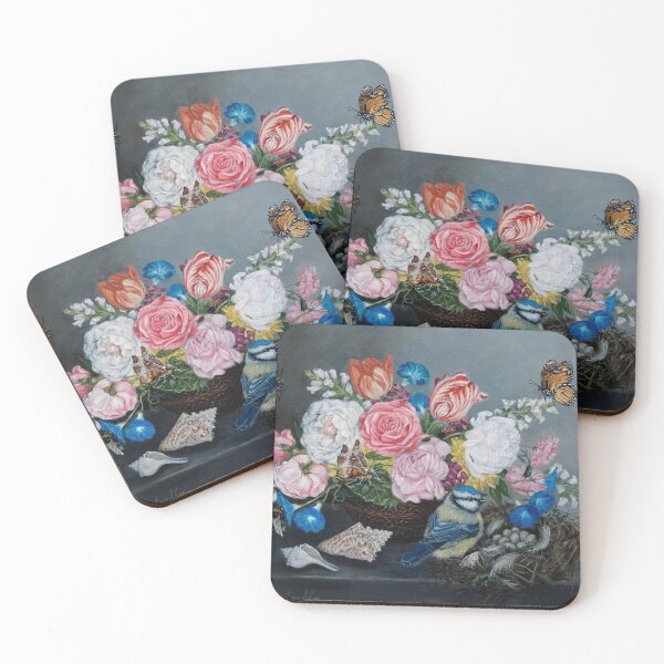 Item preview, Eye Spy - Floral Still Life With Bird And Insects designed and sold by Ruth Ann Ventrello.