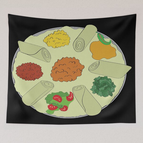 Item preview, Ethiopian food Yetsom Beyaynetu designed and sold by Jayineedarts.