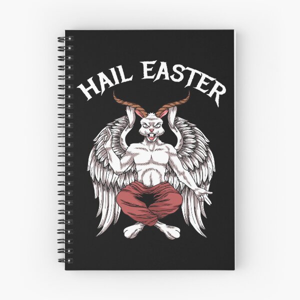 Aperçu de l'œuvre Je vous salue Pâques Baphomet Lucifer 666 Satanisme Je vous salue Satan créée et vendue par DSWShirts.